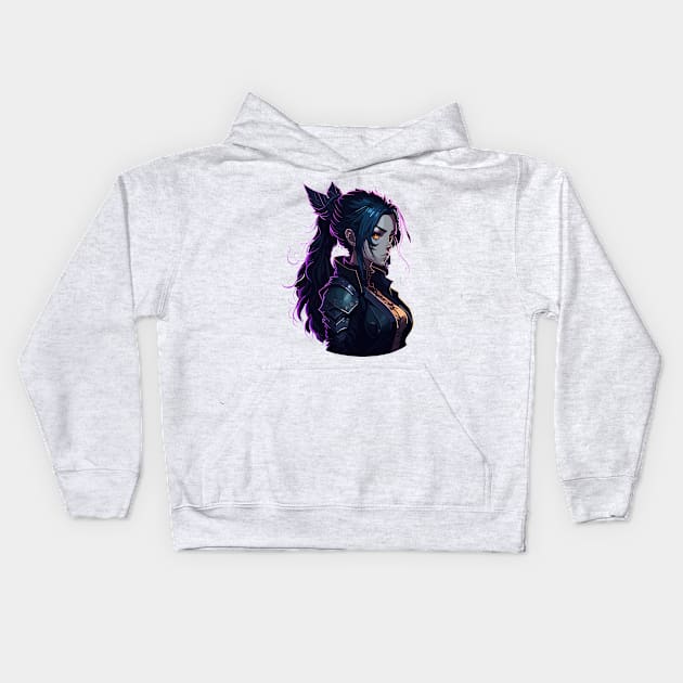 Dark Elf Thief Kids Hoodie by SpriteGuy95